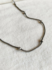 Elegant Silver-Tone Oxidized Chain for Daily & Casual Wear | Dynamic Jewelove