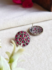 Elegant Oxidized Silver Stud Earrings – Daily Chic Look | Dynamic Jewelove