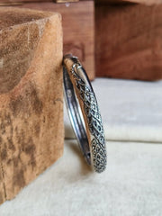 Antique Peacock Silver Kadas with Grace | Dynamic Jewelove