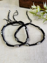 Adjustable Fish Thread Anklet in German Silver | Dynamic Jewelove