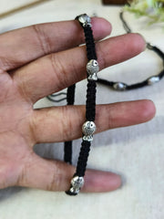 Adjustable Fish Thread Anklet in German Silver | Dynamic Jewelove