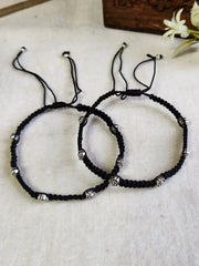 Elegant Rose Thread Anklet in German Silver | Dynamic Jewelove