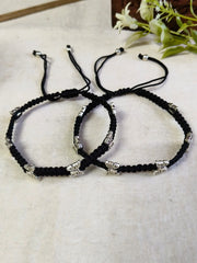 Butterfly Bliss German Silver Thread Anklets | Dynamic Jewelove