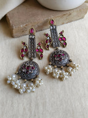 Glam Gold & Silver Party Danglers | Dynamic Jewelove
