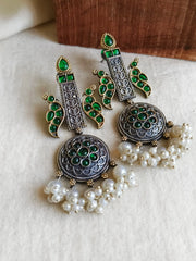 Glam Gold & Silver Party Danglers | Dynamic Jewelove