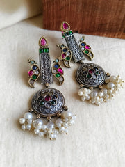Glam Gold & Silver Party Danglers | Dynamic Jewelove