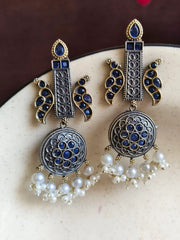 Glam Gold & Silver Party Danglers | Dynamic Jewelove