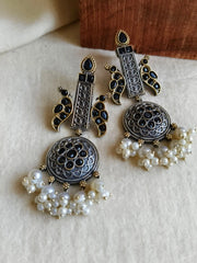 Glam Gold & Silver Party Danglers | Dynamic Jewelove