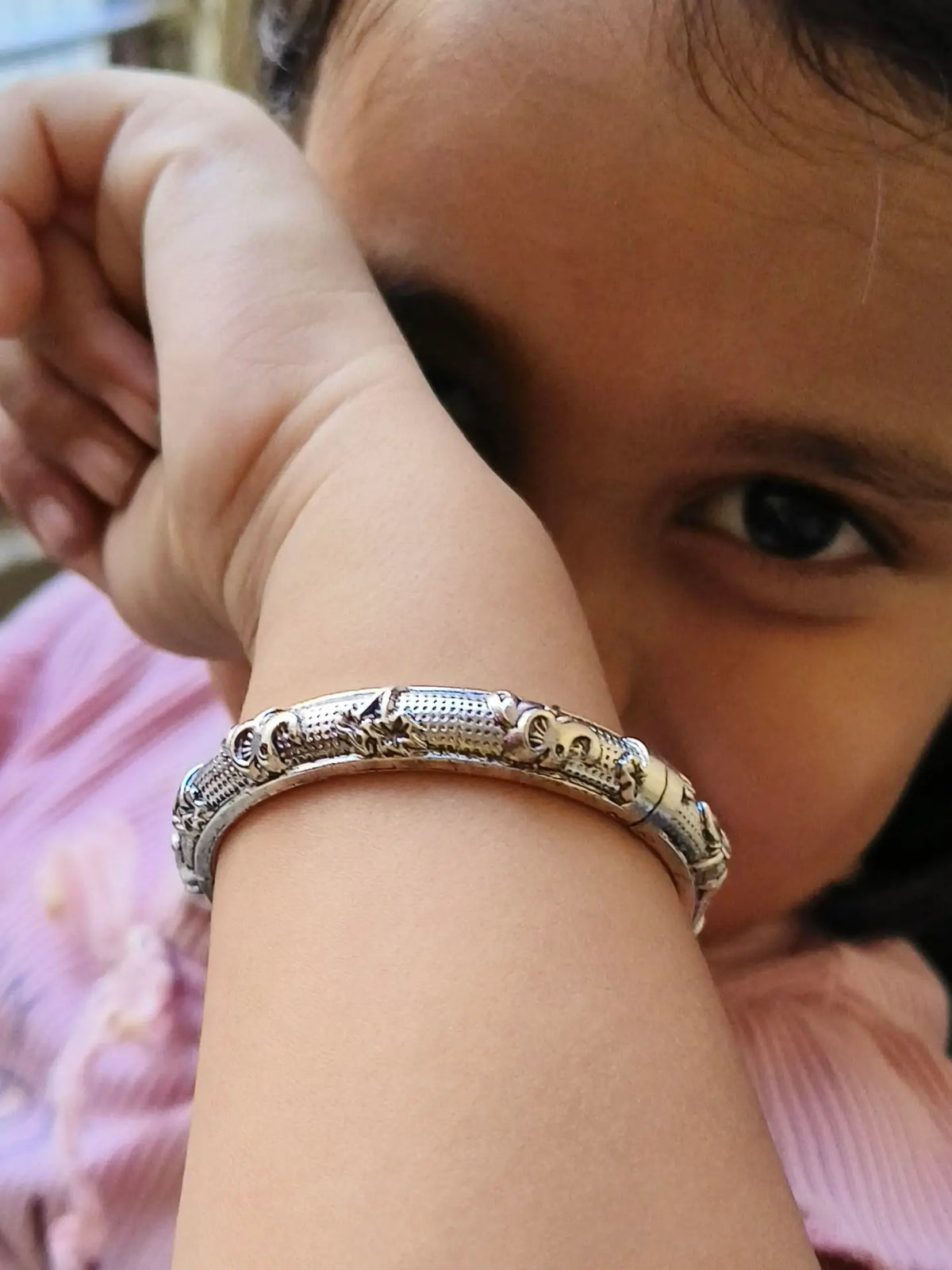 Openable German Silver 3 to 6 Years Kids Bangles Set | Dynamic Jewelove