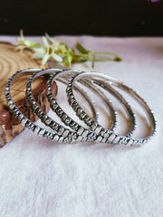 German Silver Navratri Bangles Set | Dynamic Jewelove