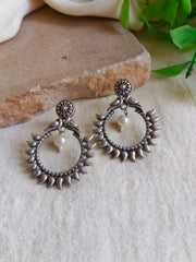 Oxidized Chand Bali Stud Earrings | Dynamic Jewelove