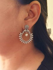Oxidized Chand Bali Stud Earrings | Dynamic Jewelove