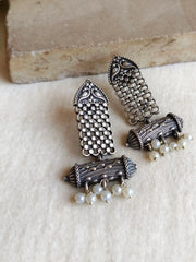 Oxidised Antique Statement Dangler Earrings | Dynamic Jewelove