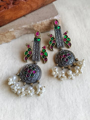 Glam Gold & Silver Party Danglers | Dynamic Jewelove