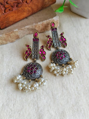 Glam Gold & Silver Party Danglers | Dynamic Jewelove