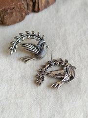 German Silver Sparrow Stud Earrings | Dynamic Jewelove