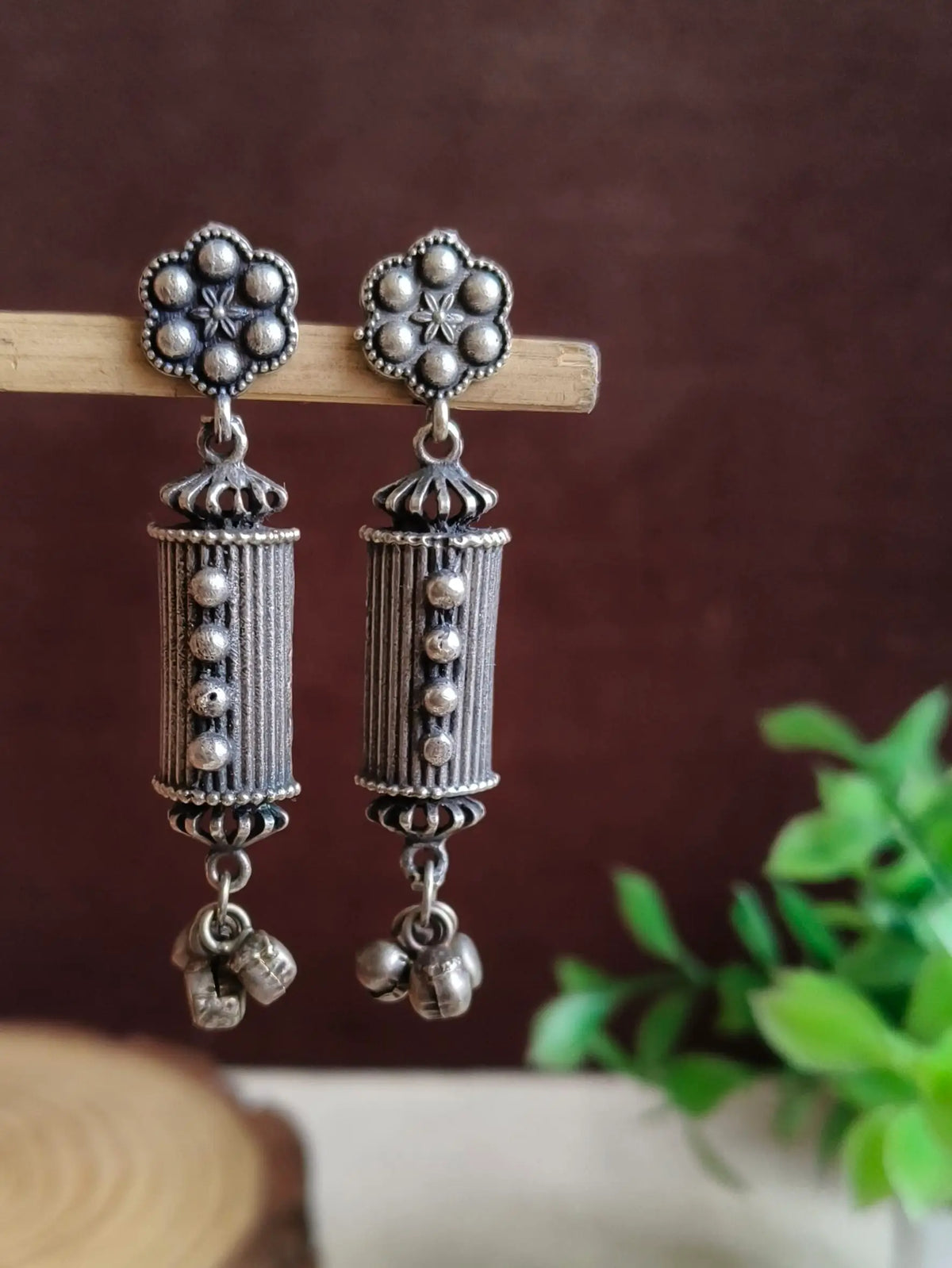 Antique Silver Look-Alike Dangler Earrings | Dynamic Jewelove