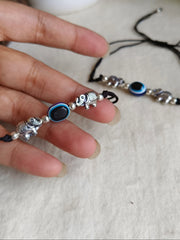 Elephant Evil Eye Thread Anklets | Dynamic Jewelove