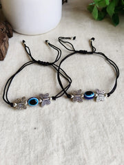 Butterfly Evil Eye Thread Anklet | Dynamic Jewelove