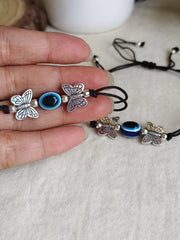 Butterfly Evil Eye Thread Anklet | Dynamic Jewelove