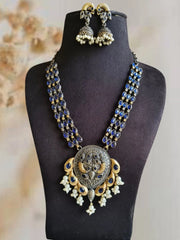 🔸Dual-Tone Long Necklace Set Delight Elegance | Dynamic Jewelove