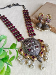 🔸Dual-Tone Long Necklace Set Delight Elegance | Dynamic Jewelove