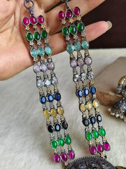 🔸Dual-Tone Long Necklace Set Delight Elegance | Dynamic Jewelove
