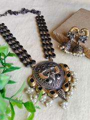 🔸Dual-Tone Long Necklace Set Delight Elegance | Dynamic Jewelove