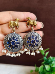 Antique Dual Tone Nandi Charm Dangler | Dynamic Jewelove
