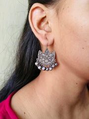 Boho Oxidised Hook Earrings | Dynamic Jewelove