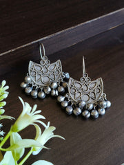 Boho Oxidised Hook Earrings | Dynamic Jewelove