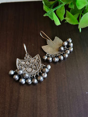 Boho Oxidised Hook Earrings | Dynamic Jewelove