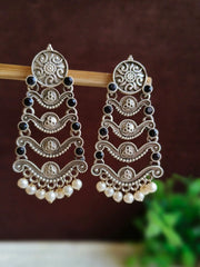 🔹 Three-Line Silver Dazzle Danglers for Glam Looks | Dynamic Jewelove