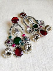 Antique Silver Ghungroo Jhumkas for Garba Glam | Dynamic Jewelove