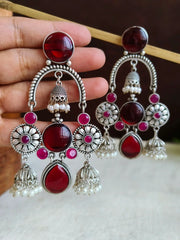 Antique Silver Ghungroo Jhumkas for Garba Glam | Dynamic Jewelove