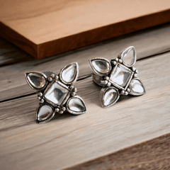 Petal Oxidised Earrings | Dynamic Jewelove