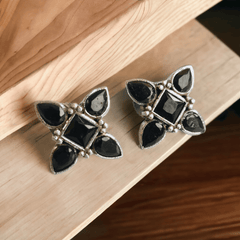 Petal Oxidised Earrings | Dynamic Jewelove