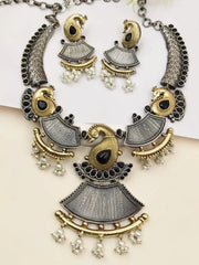 Dual Tone Statement Hasli Set – Bold & Elegant | Dynamic Jewelove