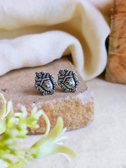 Unique Oxidized Tiny Face Stud Earrings | Dynamic Jewelove