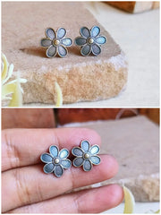 Chic Silver-Toned Tiny Studs Combo Set | Dynamic Jewelove
