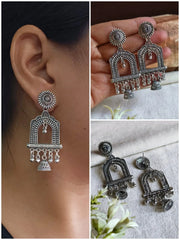 Trendy Navratri Silver Earrings Combo Set | Dynamic Jewelove