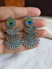 Elegant Party Wear German Silver Combo Earrings | Dynamic Jewelove
