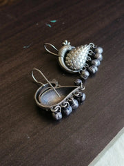 Silver look alike Peacock Hook Earrings